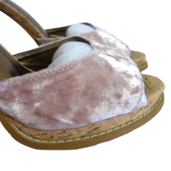 ANTHROPOLOGIE FARYLROBIN VELVET PLUTO HEELED SANDALS sz 9.5 as is - Picture 4 of 7